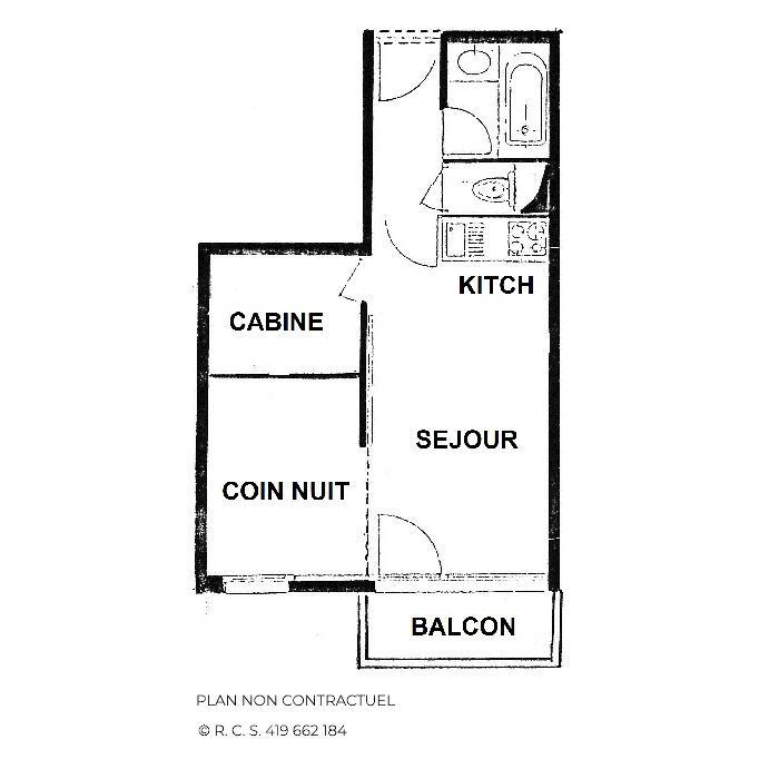 Studio cabine 4 personnes (508)