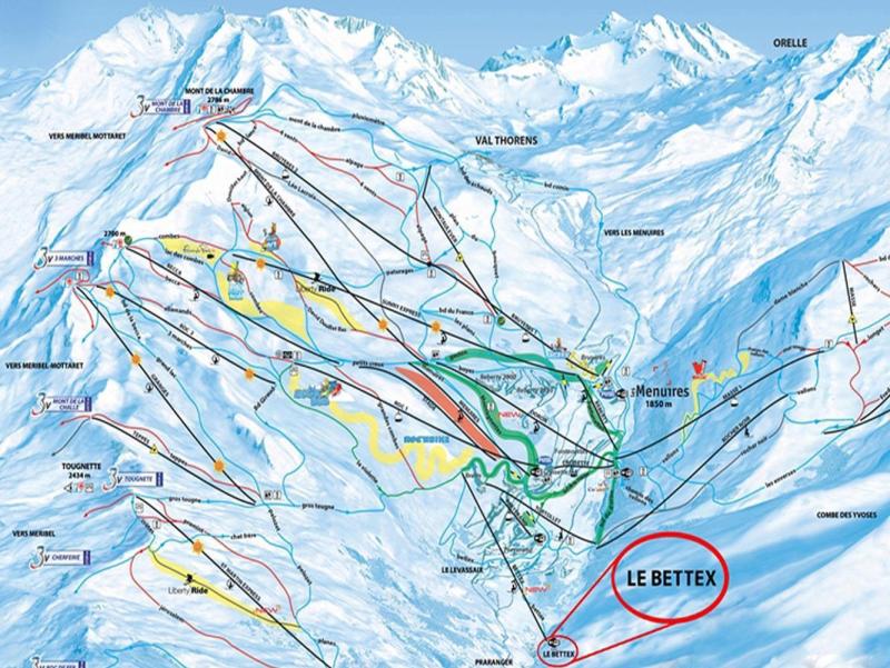 Soggiorno sugli sci Chalet 9 stanze per 15 persone - Chalet Bettaix Eden - Les Menuires - Mappa