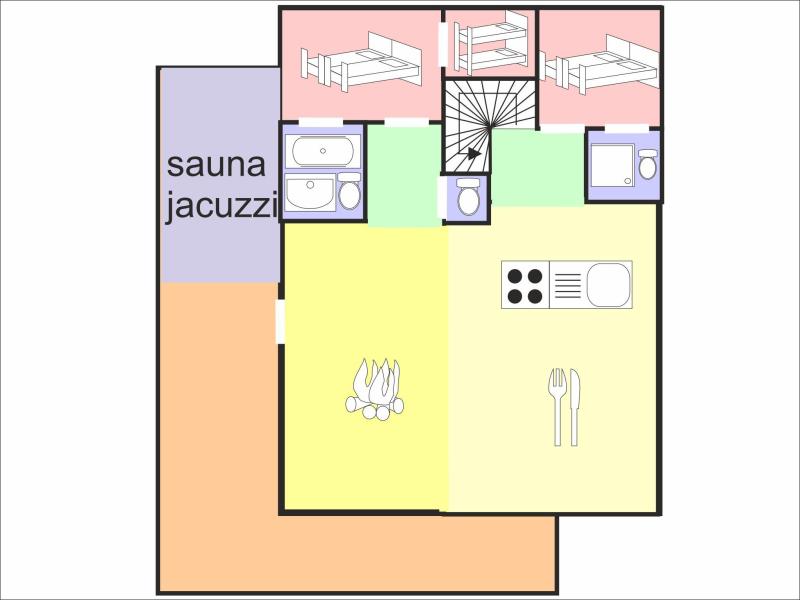 Soggiorno sugli sci Chalet 8 stanze per 15 persone - Chalet Bettaix Rose - Les Menuires - Mappa