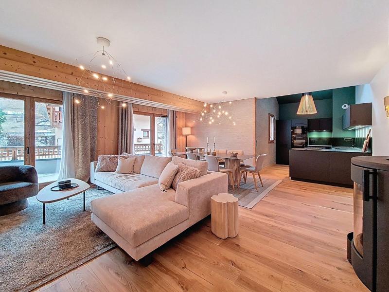 Ski verhuur Appartement 4 kamers 8 personen (NAOS A1) - Chalet Eterlou - Les Menuires - Woonkamer