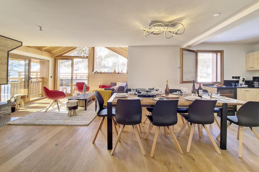 Ski verhuur Chalet triplex 5 kamers 10 personen (YDILIA3) - Chalet Eterlou - Les Menuires - Woonkamer