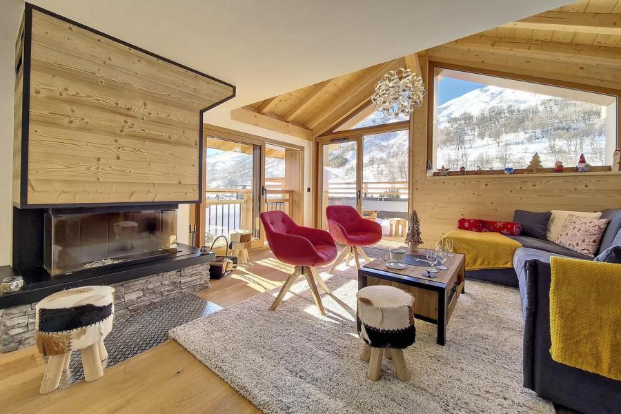 Location au ski Chalet triplex 5 pièces 10 personnes (YDILIA3) - Chalet Eterlou - Les Menuires - Séjour