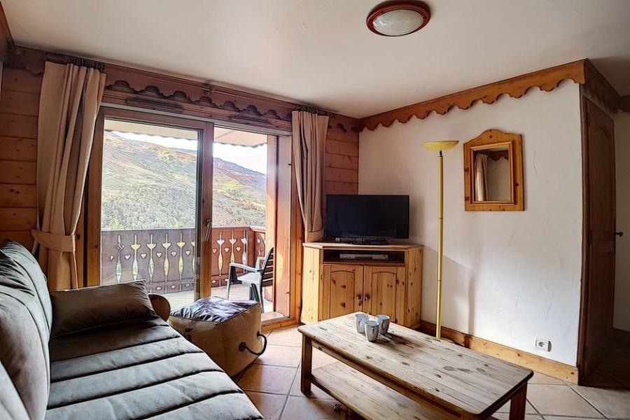 Ski verhuur Appartement 3 kamers 6 personen (C5) - Chalet Hameau des Marmottes - Les Menuires - Woonkamer