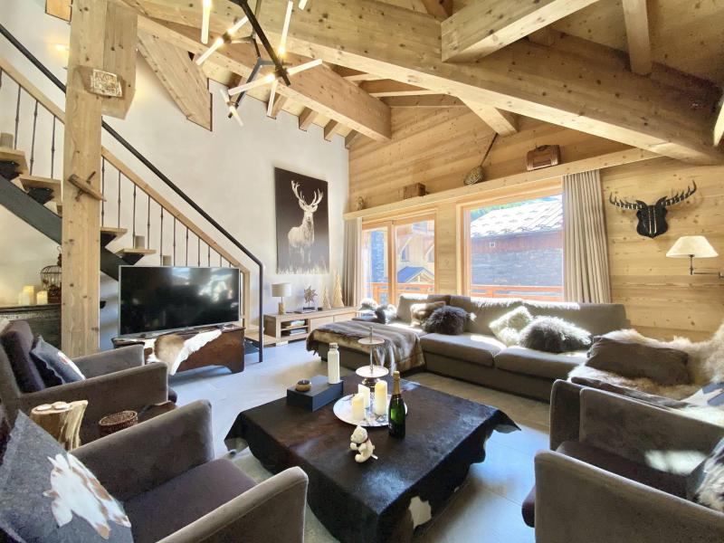 Rent in ski resort 12 room chalet 16 people (ETERLOU) - Chalet l'Éterlou - Les Menuires - Living room