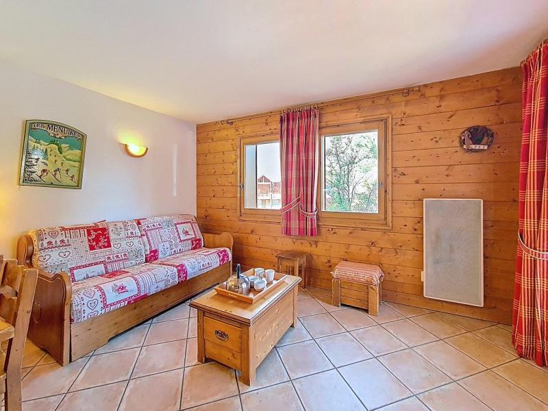 Ski verhuur Appartement 3 kamers 6 personen (A7) - Hameau des Airelles - Les Menuires - Woonkamer