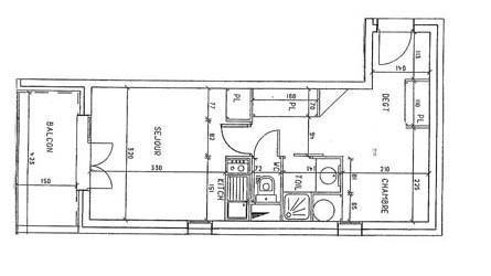 Skiverleih 2-Zimmer-Appartment für 4 Personen (307) - La Résidence les Balcons d'Olympie - Les Menuires - Plan