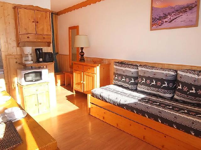 Rent in ski resort 2 room apartment 6 people (27) - Les Asters - Les Menuires - Living room
