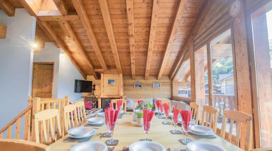 Ski verhuur Chalet duplex 7 kamers 12 personen (Irène) - Les Chalets de Bettaix - Les Menuires - Woonkamer