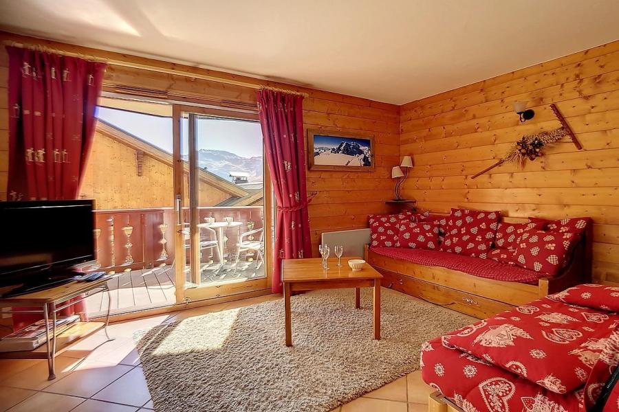 Ski verhuur Appartement 3 kamers 6 personen (0002) - Résidence Ancolie - Les Menuires - Woonkamer