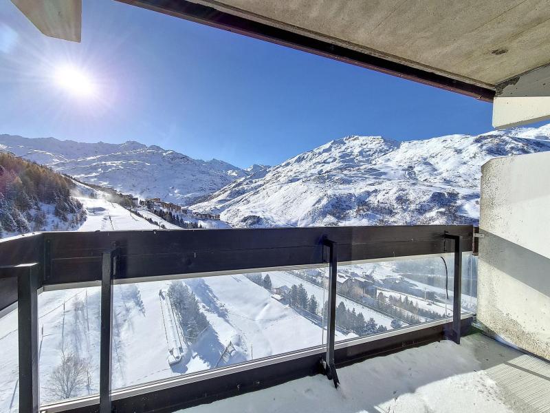 Rent in ski resort Studio 2 people (1302) - Résidence Dorons - Les Menuires - Balcony