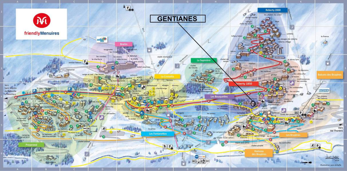 Location au ski Résidence Gentianes - Les Menuires