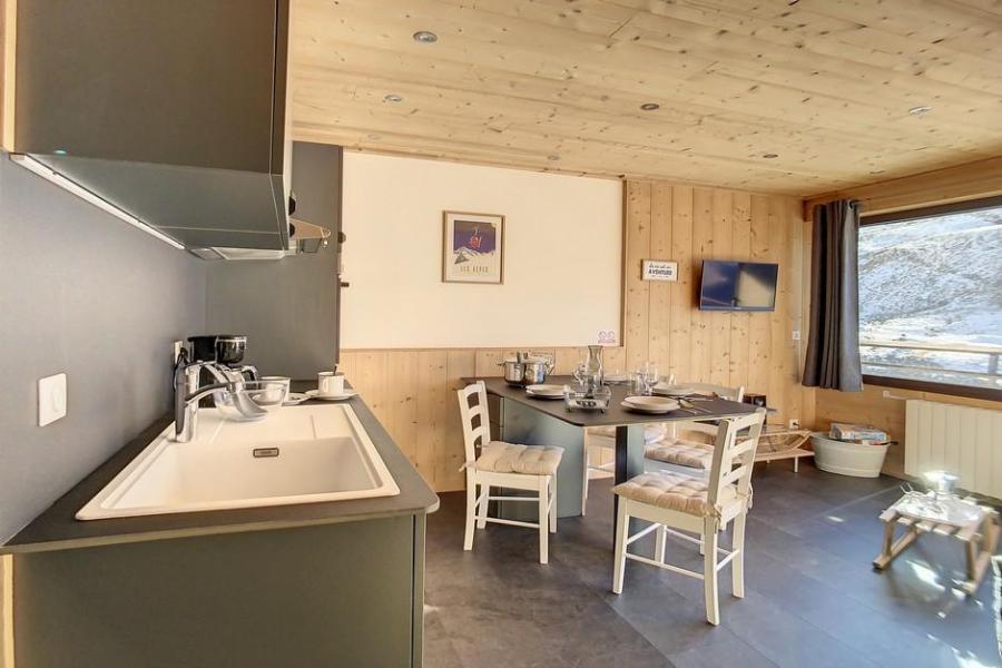 Rent in ski resort 2 room apartment 4 people (14) - Résidence la Biellaz - Les Menuires - Kitchen