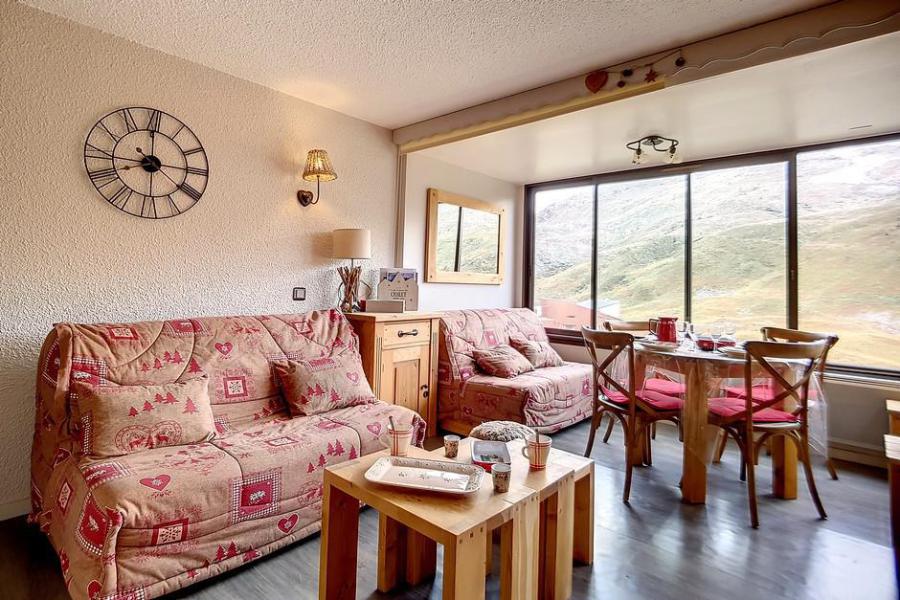 Rent in ski resort Studio sleeping corner 4 people (54) - Résidence la Biellaz - Les Menuires - Living room