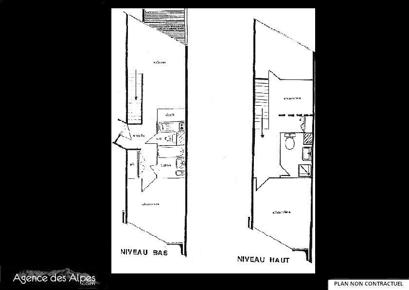 Ski verhuur Appartement 3 kamers mezzanine 8 personen (1009) - Résidence la Grande Masse - Les Menuires - Kaart