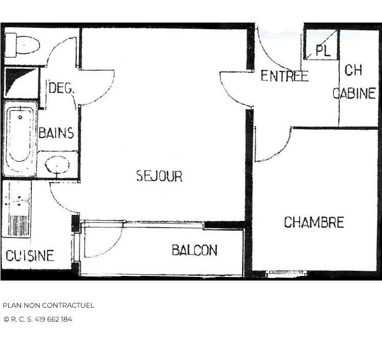 Location au ski Appartement 2 pièces 6 personnes (A7) - Résidence le Jettay - Les Menuires - Plan