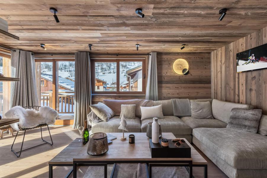 Rent in ski resort 5 room duplex apartment 10 people (KALASI) - Résidence le Rocher - Kalasi - Les Menuires - Living area