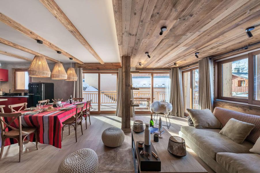 Ski verhuur Appartement duplex 5 kamers 10 personen (KALASI) - Résidence le Rocher - Kalasi - Les Menuires - Woonkamer