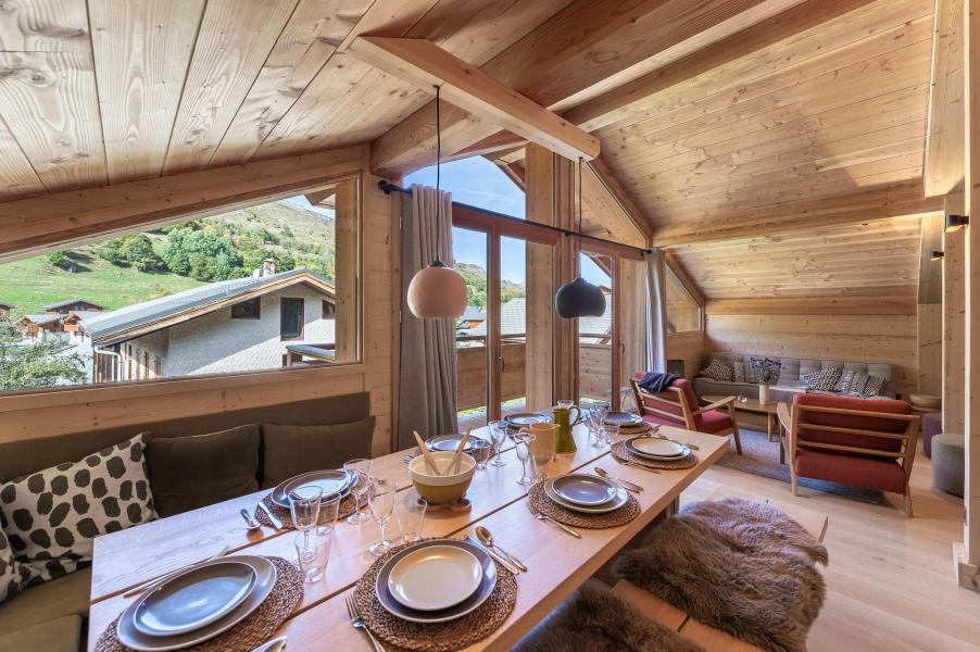 Location au ski Appartement 5 pièces 8 personnes (ROC) - Résidence le Rocher - Le Roc - Les Menuires - Séjour