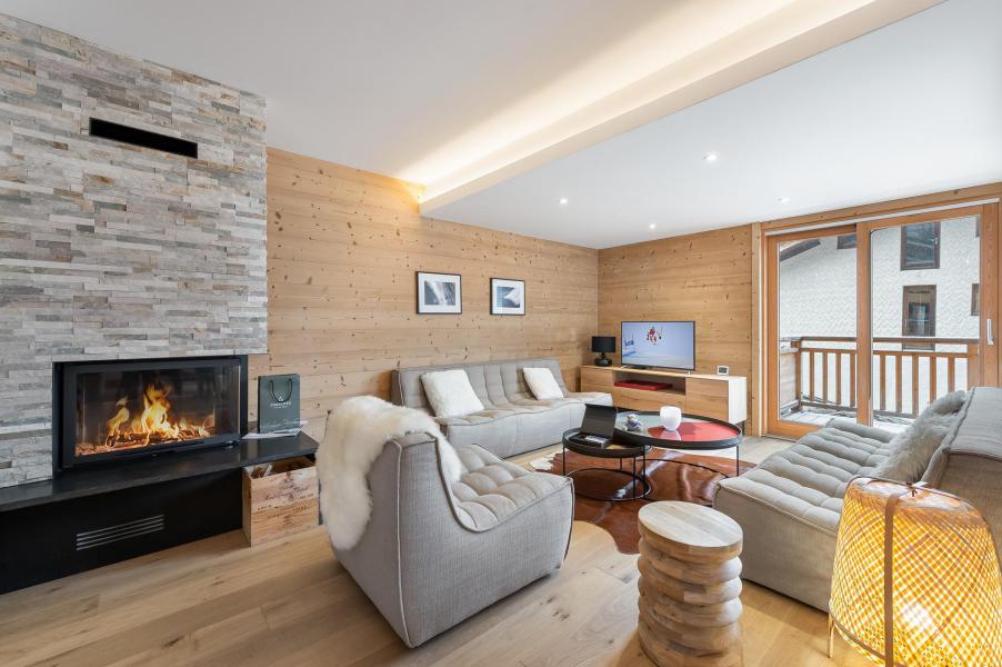 Rent in ski resort 5 room apartment 8 people (SUMMIT) - Résidence le Rocher - Summit - Les Menuires - Living room