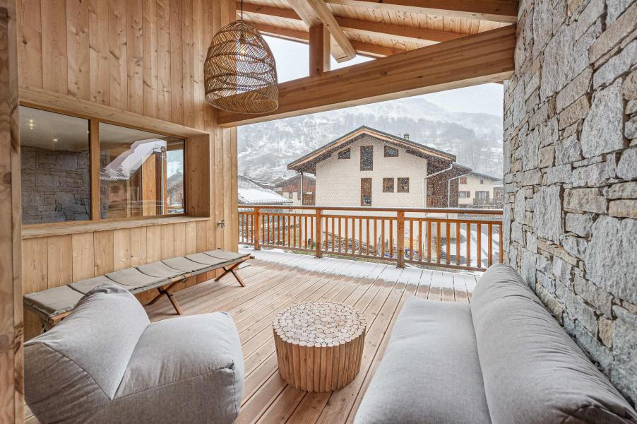 Rent in ski resort 5 room apartment 8 people (SUMMIT) - Résidence le Rocher - Summit - Les Menuires - Living room