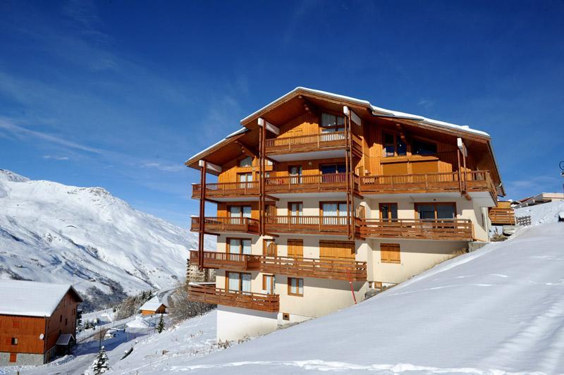 Аренда на лыжном курорте Апартаменты 2 комнат кабин 6 чел. (8) - Résidence le Tétras Lyre - Les Menuires - зимой под открытым небом