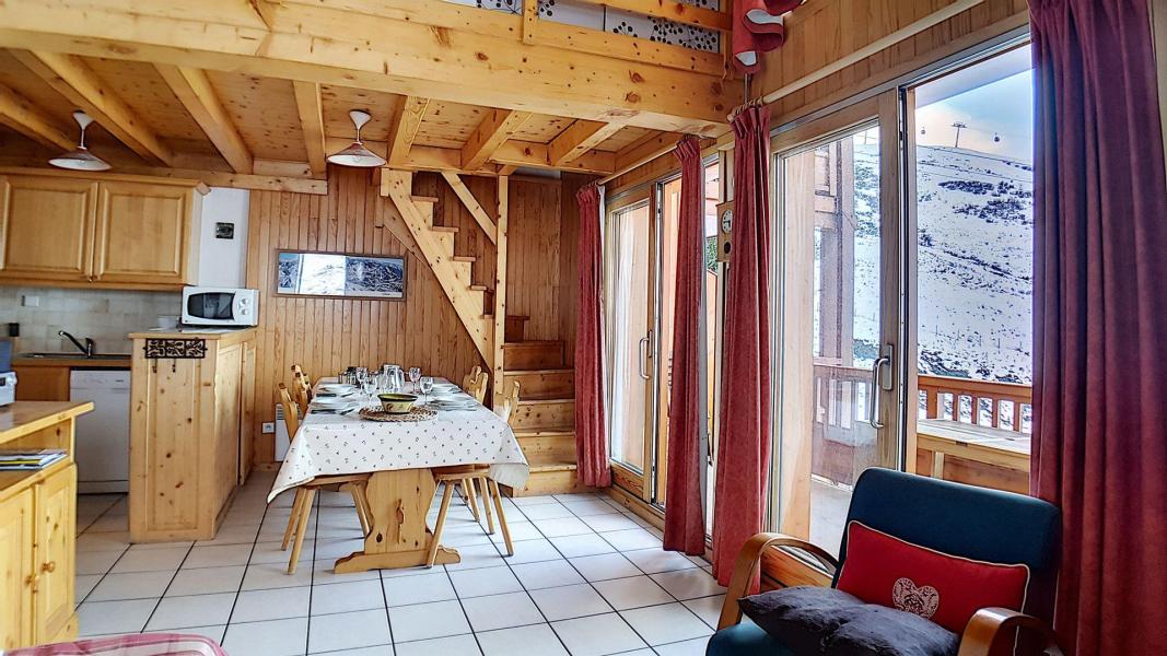 Ski verhuur Appartement 4 kamers mezzanine 8 personen (7) - Résidence le Tétras Lyre - Les Menuires - Woonkamer