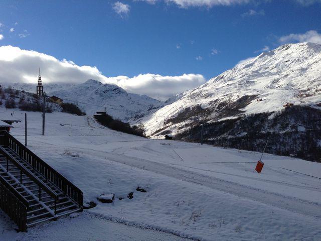 Location au ski Studio cabine 4 personnes (114) - Résidence le Villaret - Les Menuires - Extérieur hiver