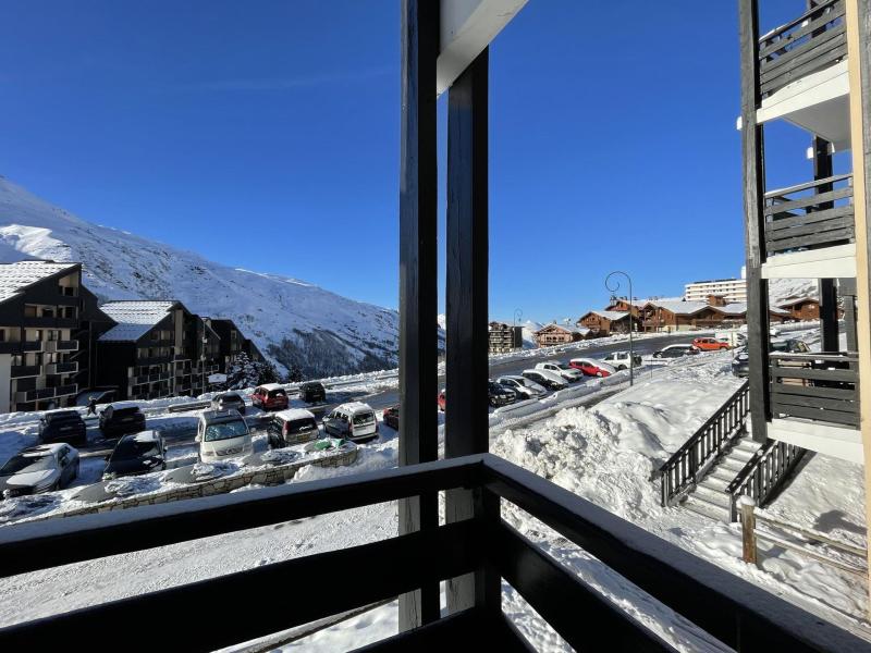 Vacances en montagne Studio cabine 4 personnes (106) - Résidence le Villaret - Les Menuires - Extérieur hiver