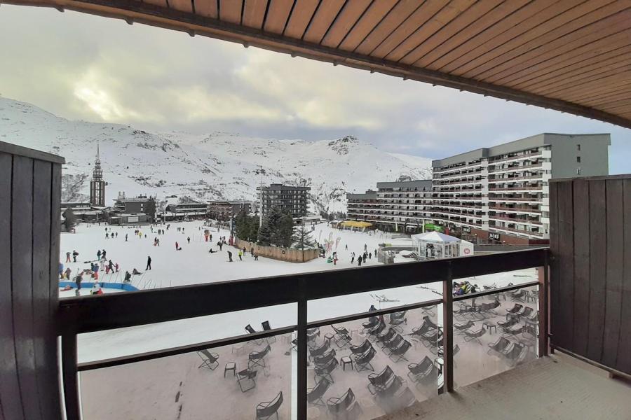 Rent in ski resort Studio 3 people (208) - Résidence les Aravis - Les Menuires - Balcony