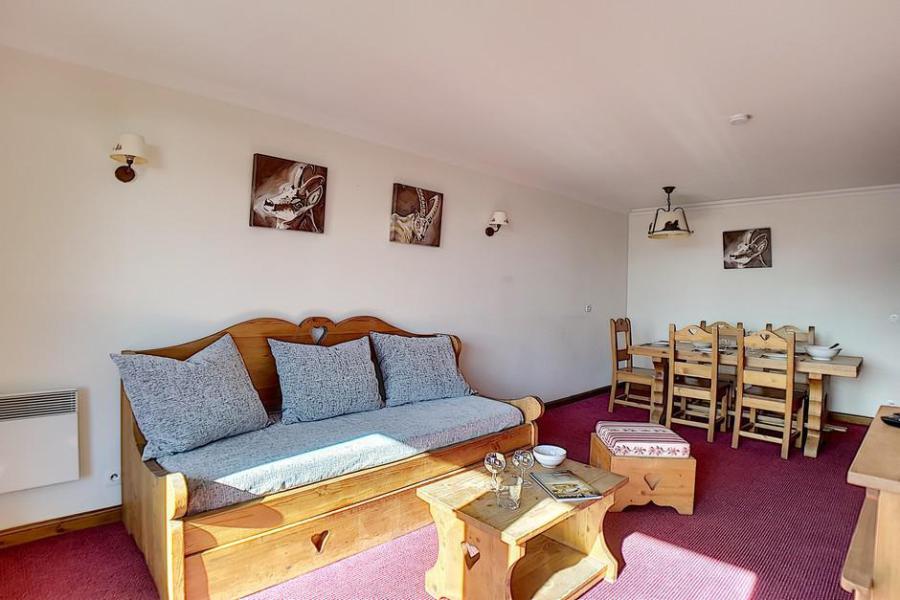 Rent in ski resort 3 room apartment 6 people (6) - Résidence les Cristaux - Les Menuires - Living room