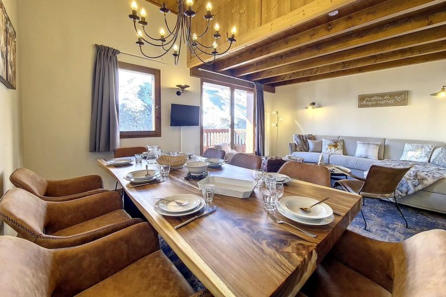Rent in ski resort 4 room duplex apartment 8 people (10) - Résidence les Cristaux - Les Menuires - Living room