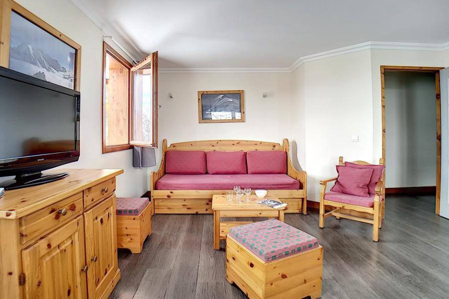 Ski verhuur Appartement 4 kamers 8 personen (25) - Résidence les Cristaux - Les Menuires - Woonkamer