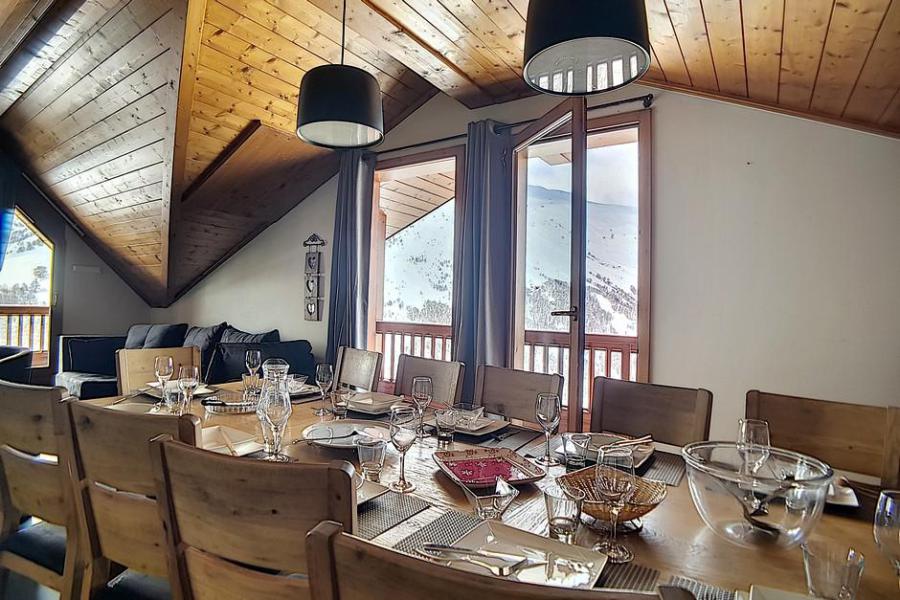 Ski verhuur Appartement 6 kamers 12 personen (27) - Résidence les Cristaux - Les Menuires - Woonkamer