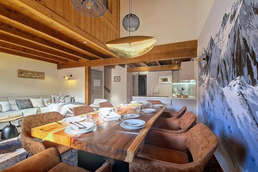 Ski verhuur Appartement duplex 4 kamers 8 personen (10) - Résidence les Cristaux - Les Menuires - Woonkamer