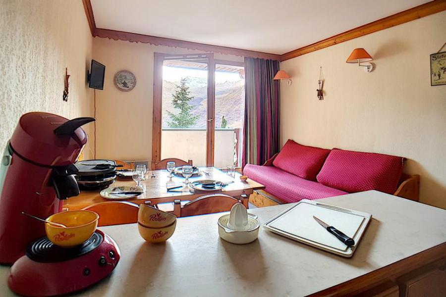 Ski verhuur Appartement 2 kamers 4 personen (713) - Résidence les Valmonts - Les Menuires - Woonkamer