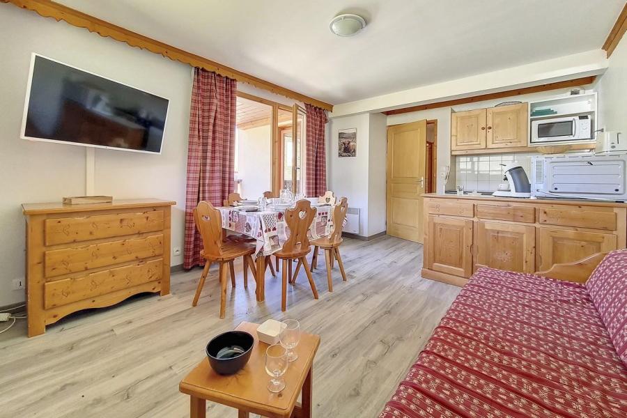 Ski verhuur Appartement 3 kamers 6 personen (205) - Résidence les Valmonts - Les Menuires - Woonkamer