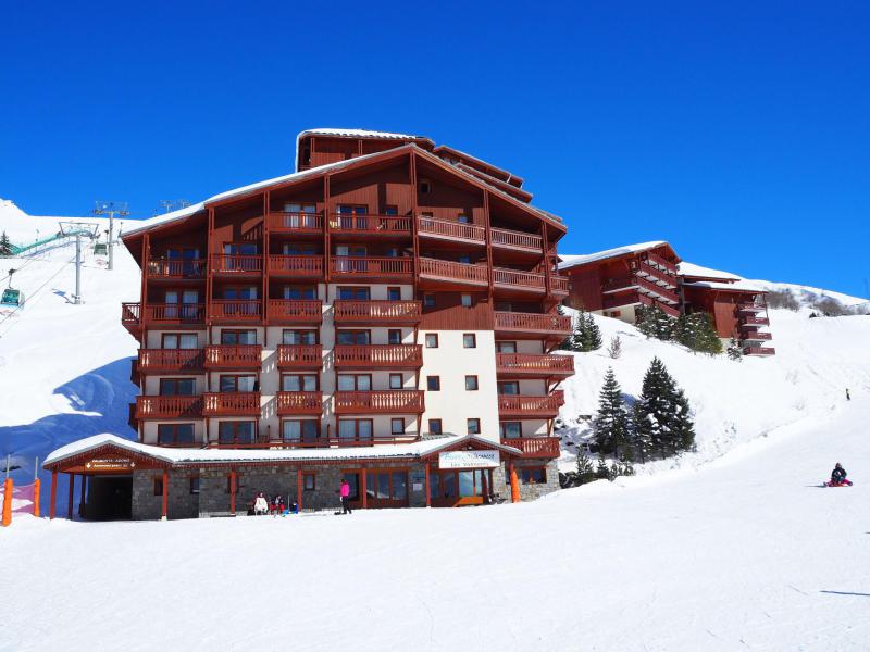 Аренда на лыжном курорте Résidence les Valmonts B - Les Menuires - зимой под открытым небом