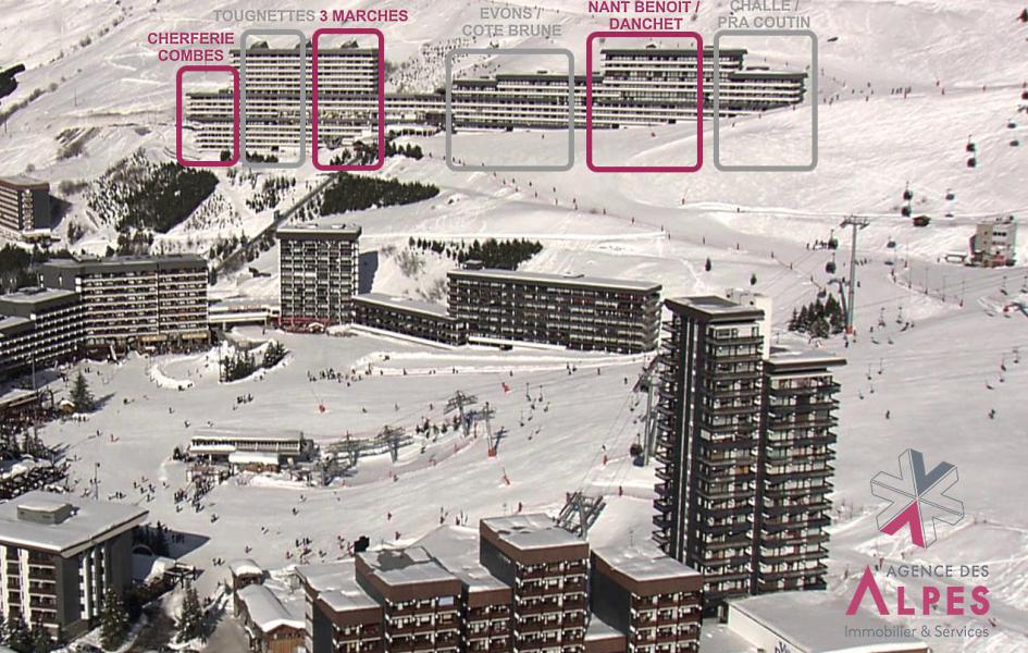 Location au ski Résidence Nant Benoit - Les Menuires - Extérieur hiver