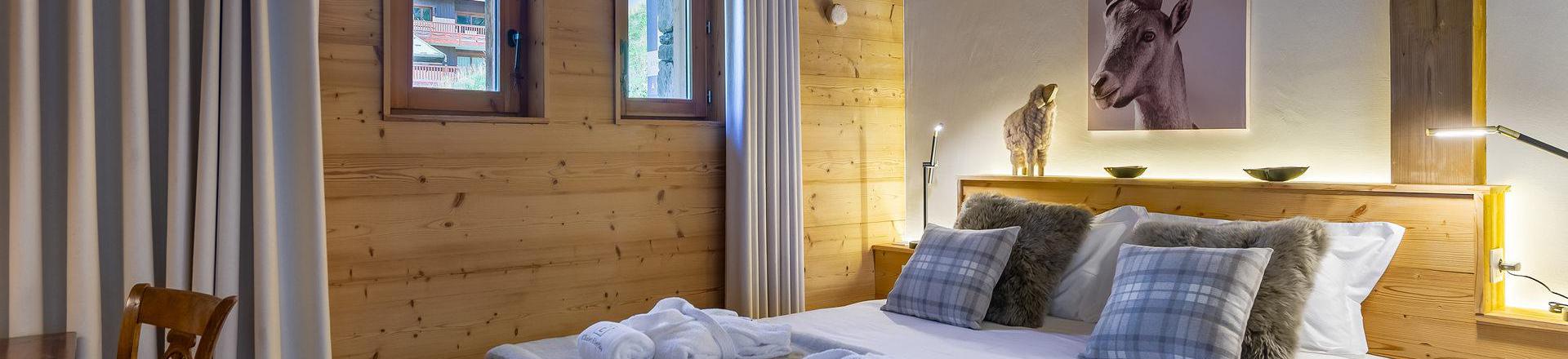 Rent in ski resort 4 room apartment 6 people (PECLET) - Chalet l'Éterlou - Les Menuires - Bedroom