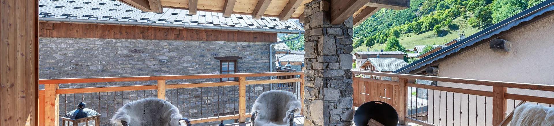 Soggiorno sugli sci Appartamento su due piani 5 stanze per 8 persone (CIME CARON) - Chalet l'Éterlou - Les Menuires - Terrazza