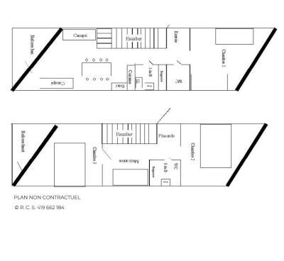 Location au ski Appartement duplex 4 pièces 8 personnes (1518) - La Résidence Caron - Les Menuires - Plan