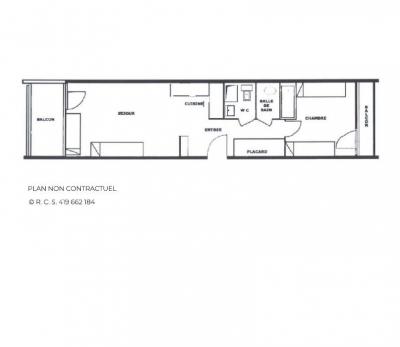 Location au ski Appartement 2 pièces 5 personnes (413) - La Résidence Chavière - Les Menuires - Plan