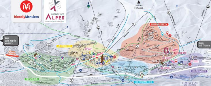 Location au ski La Résidence Génépi - Les Menuires - Plan