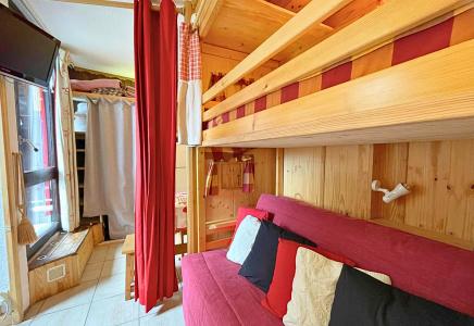 Ski verhuur Studio 2 personen (4) - La Résidence Génépi - Les Menuires - Woonkamer