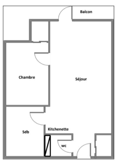 Soggiorno sugli sci Appartamento 2 stanze per 4 persone (018) - La Résidence l'Orée des Pistes - Les Menuires - Mappa