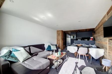 Skiverleih 2-Zimmer-Holzhütte für 6 Personen (125) - La Résidence la Chavière - Les Menuires - Wohnzimmer