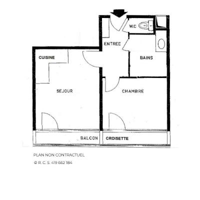Skiverleih 2-Zimmer-Appartment für 4 Personen (R10) - La Résidence Lac du Lou - Les Menuires - Plan