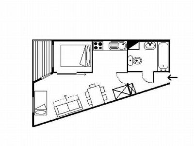 Soggiorno sugli sci Appartamento 2 stanze per 4 persone (622) - La Résidence le Necou - Les Menuires - Mappa