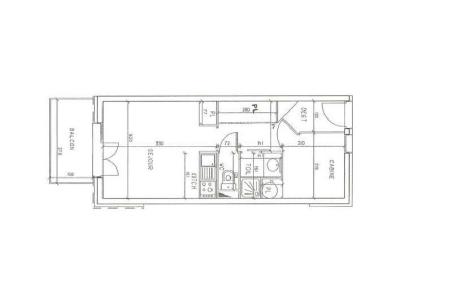 Skiverleih 2-Zimmer-Appartment für 4 Personen (322) - La Résidence les Balcons d'Olympie - Les Menuires - Plan