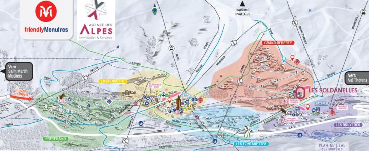 Location au ski La Résidence les Soldanelles - Les Menuires - Plan